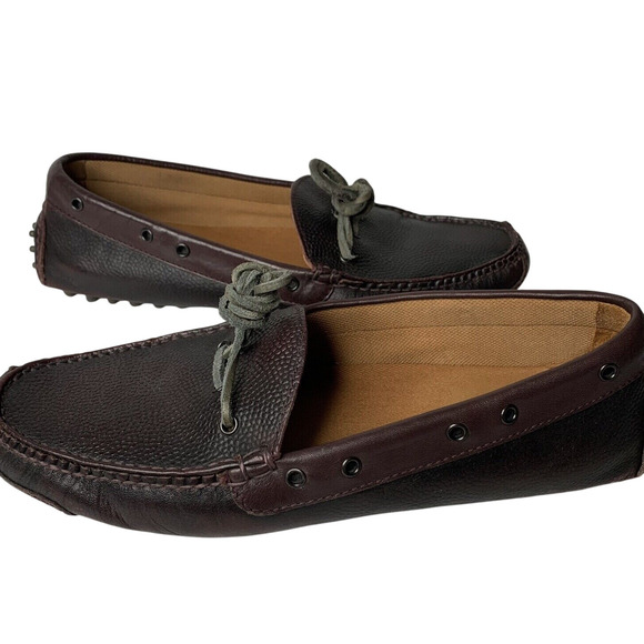 Cole Haan Shoes Mens 9D Pebbled Leather Classic Driver C20593 Reddish Brown - Picture 1 of 7